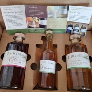 Geschenkbox Weiß und Rosè mit Tonic Sirup